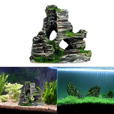 Resin Home Aquarium Rock Cave Fish Tank Decorations Ornament