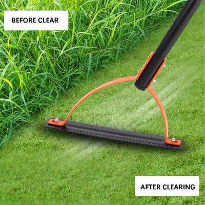 Manual Grass Whip With Serrated Double Edged Cutter Rust