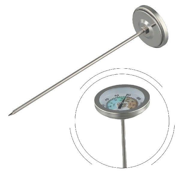 Compost Soil Tester Meter Probe Stainless Steel Thermometer
