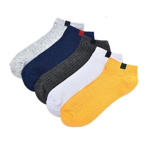 Men 10 color woven lable Comfo rtable Cotton Sock Slippers