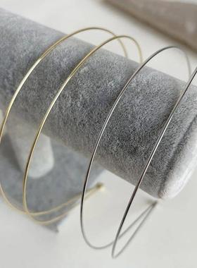 Retro Gold Silver Hairband Simple Metal Headbands Double Roo