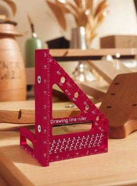Miter Triangular Ruler Aluminum Alloy Carpenter Square Hole