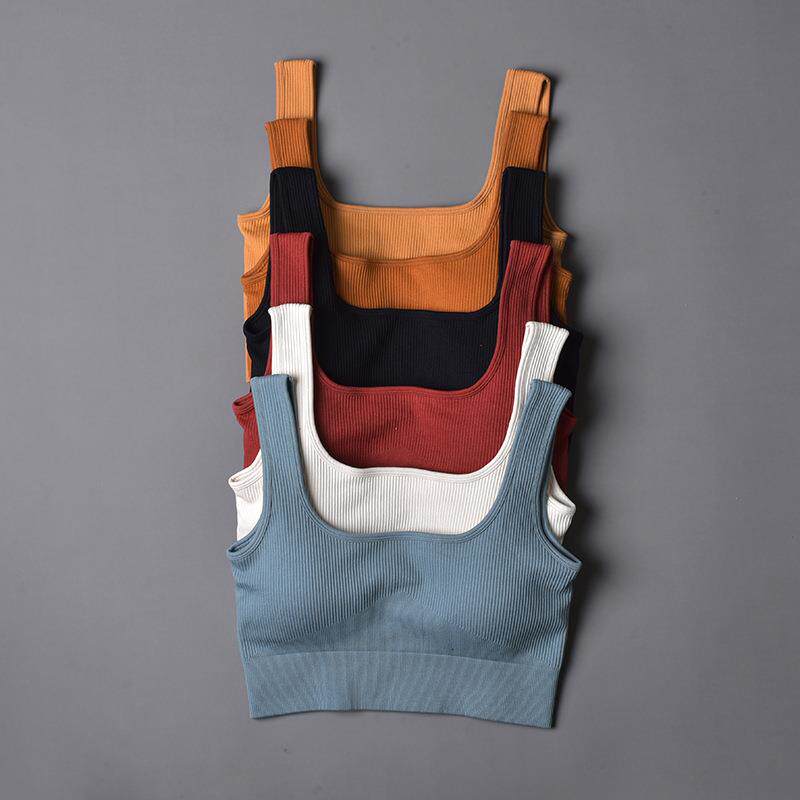 Seamless Sport Set Women 2 Two Piece Crop top Bra eggings