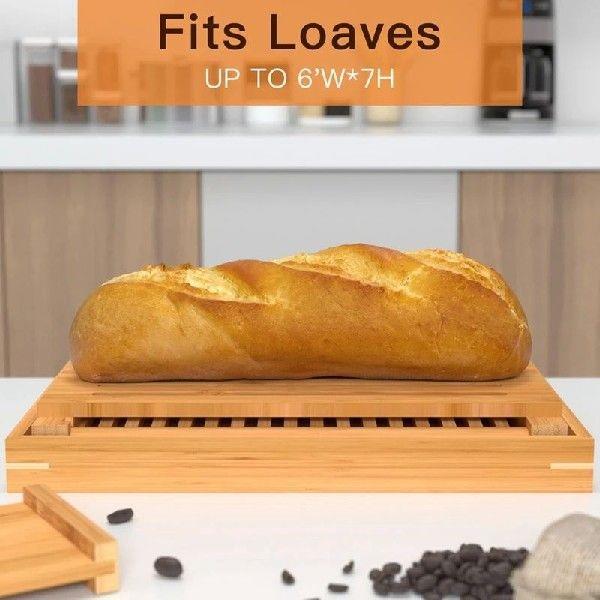 Bamboo Wood Bread Slicer For Homemade Bread Toast Cutting