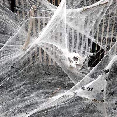 Halloween Decoration Spider Web,Artificial Spider Web,Stretc