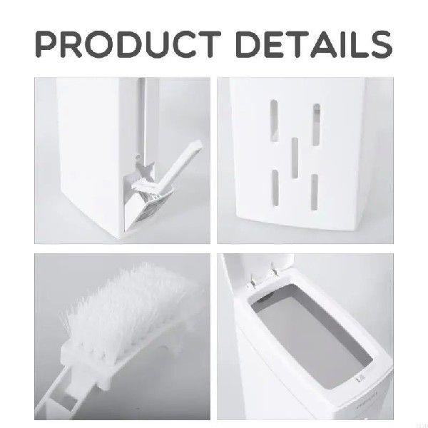 652F Bathroom Trash Can with Lid Trash can with Brush