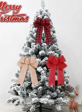 1PC Christmas Bows Decoration Xmas Tree Bowknot Pendant Hang
