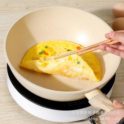 Medical stone non-stick wok household non-stick frying pan