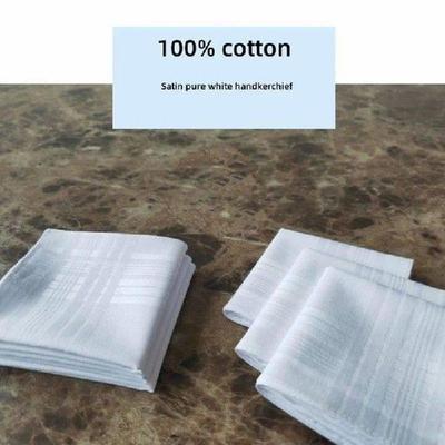5PCS White Handkerchief Women Men High Absorbent Sweat