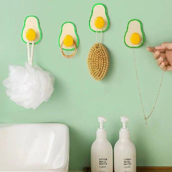 2PCS Strong Wall Hook Self Adhesive Creative Avocado
