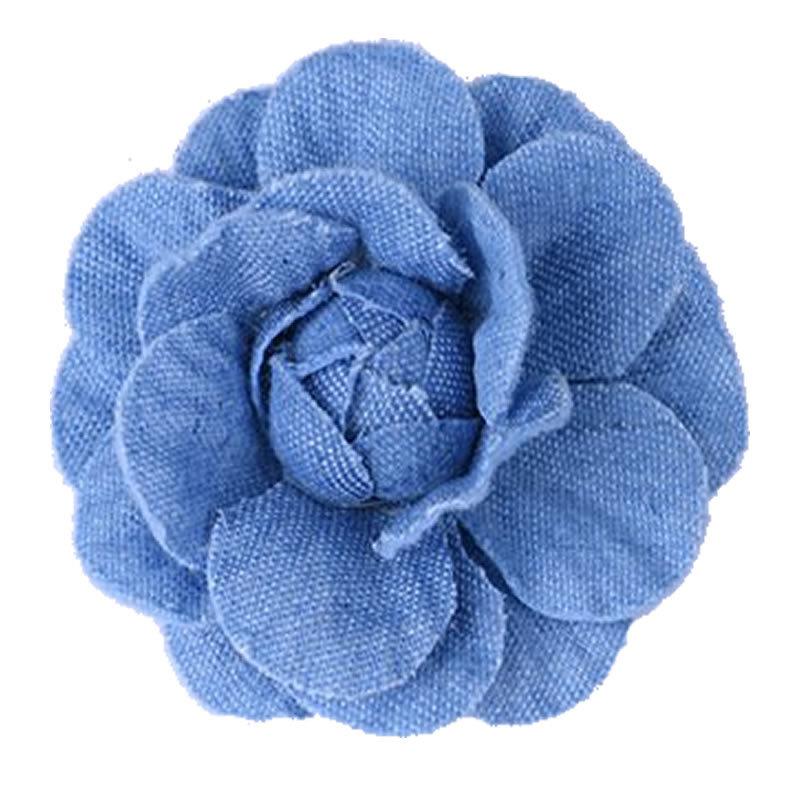 5Pcs/Lot Denim Flower Artificial Flower Small Camellia Weddi