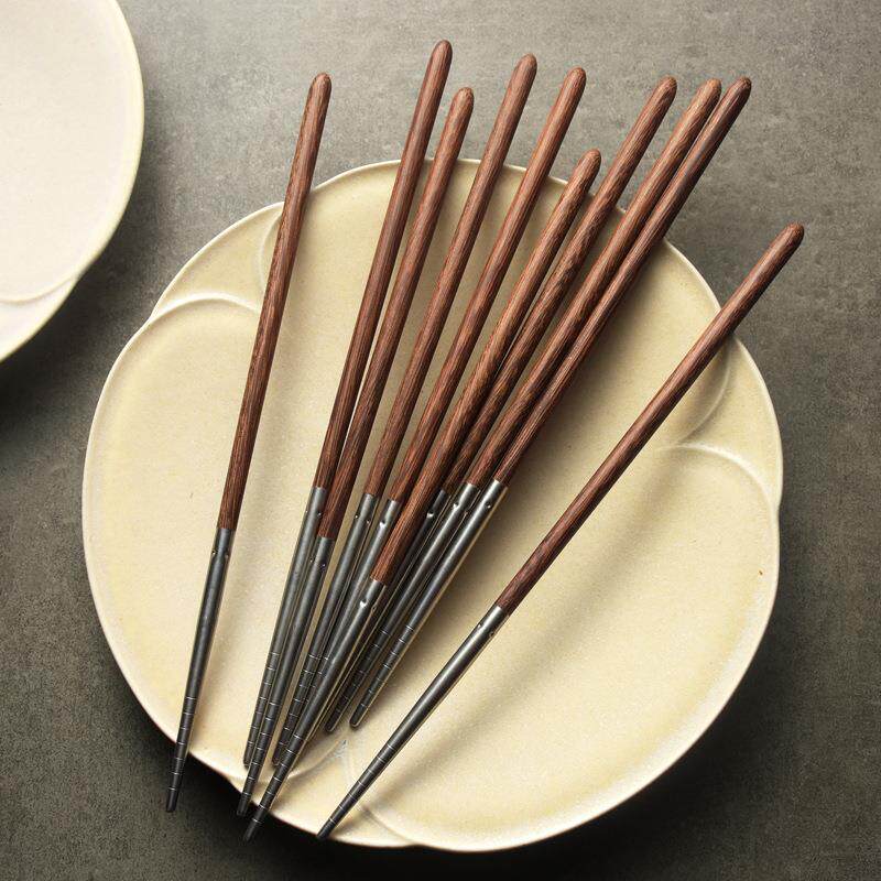 Stainless steel headed wooden chopsticks, hot pot chopsticks