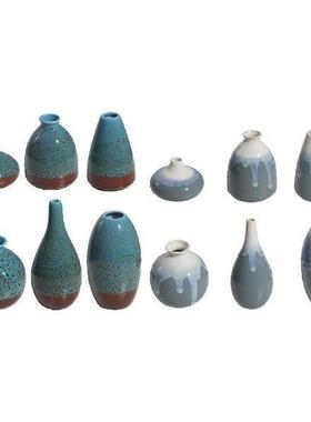 6x Ceramic Vase Set Pottery Vases for Dried Fresh Flowers