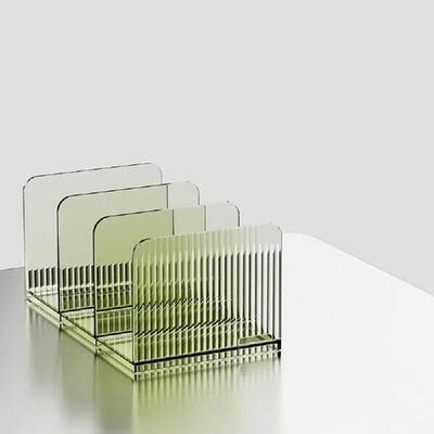 Durable Three-Compartment Transparent Bookends Reusable