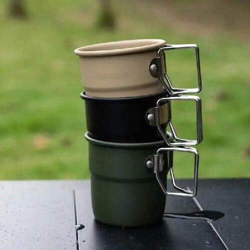 Camping Coffee Mug With Handle Aluminum Alloy Outdoor