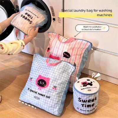 Creative Cute Cartoon Cat Laundry Bag Anti-deformation