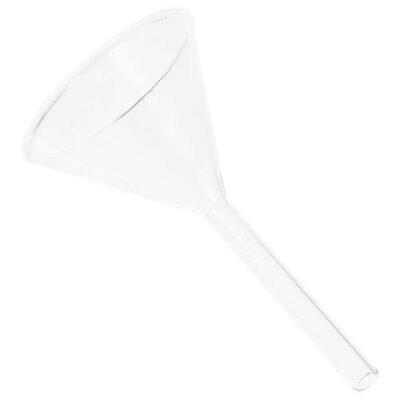 Triangle Glass Funnel 75mm for Lab Filtration Stable Stem