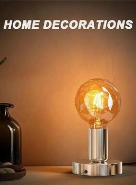 B69C 2Pcs Polished Metal Desktop/Hanging Light Bulb Socket