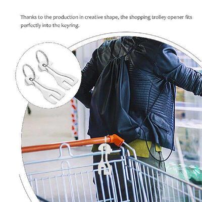 6 Pcs Cart Token Portable Shopping Trolley Pendant Key Ring