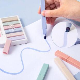 Set Colors Pens Prem Markers Portable 6Pcs Highlighters