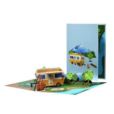 Fathers Day Card 3D Pop-Up Camping Greeting Card for Dad
