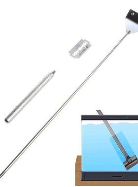 OOTDTY Aquarium Glass Fish Tank Stainless Steel Coralline