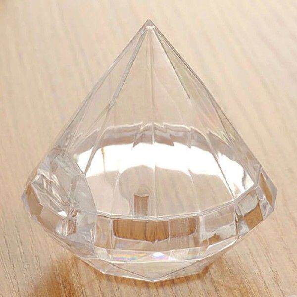 12 Pcs Diamond Shaped Candy Boxes Thicken Plastic Wedding