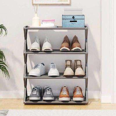 X-Shaped Shoe Rack Multifunctional Steel Assembly Shoecase