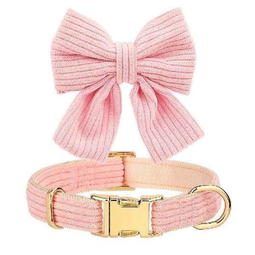 Pink Dog Collar Harness Leash Set Cute Dog Collar Leash