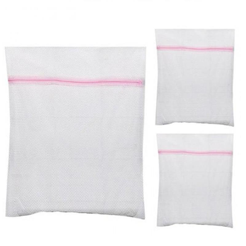 3pcs Set Clothes Wash Mesh Net Bag Pouch Basket For Washing
