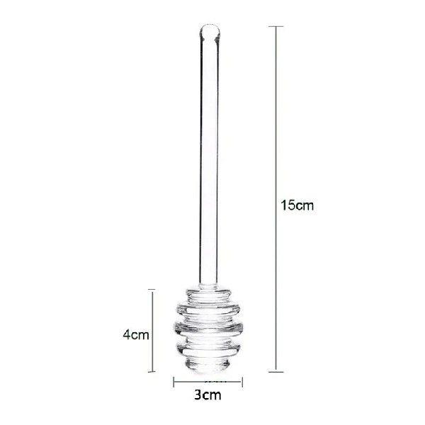 Transparent Honey Stirring Stick Plastic Long Handle Honey