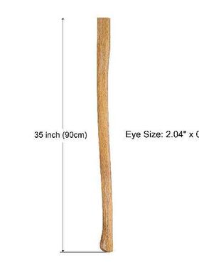 uxcell 35 Inch Wood Long Replacement Handle Curved