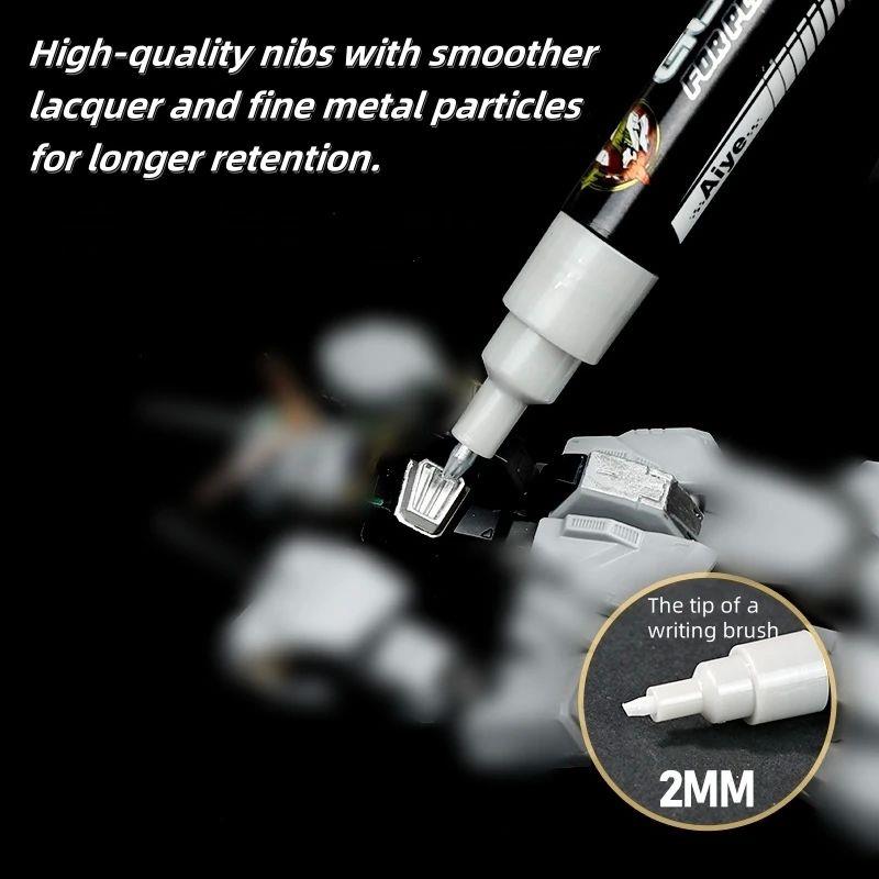 Metallic Markers Colouring Pens for Mech Painting Golden Pai