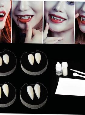 1 Pairs Vampire Teeth Fangs Dentures Props Halloween Costume