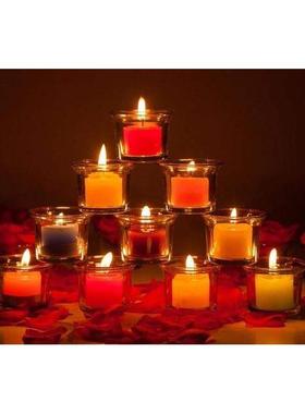 Romantic glass scented candles Propose candlelight dinner