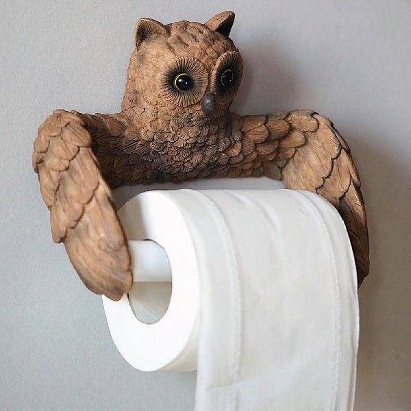 Owl Shape Roll Paper Holder Toilet Paper Holder Stand Wall
