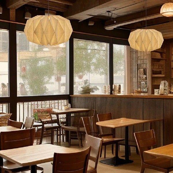 Paper Lamp Shade Pleated Lamp Shade Foldable Hanging Light
