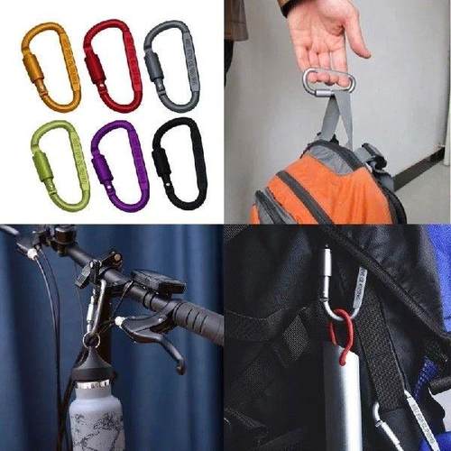 Aluminum Locking Carabiner Hook D-Shape Climbing Carabiner