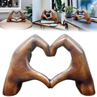Resin Ornament Love Sign Gesture Heart Shape Hands