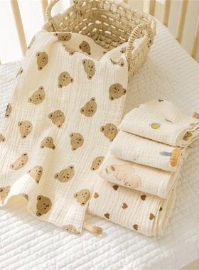 Cotton Muslin Baby Face Towels Long Burp Cloth for Newborn 4