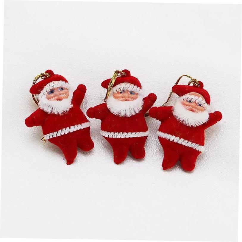 (6pcs/pack)5cm Mini Santa Claus Christmas Tree Decoration Ha