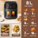 button Multifunctional air 8LEnglish fryer oven lampblack