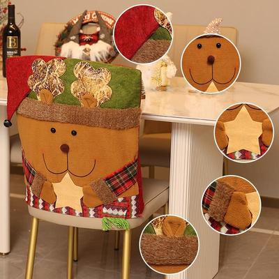 Christmas decorations with hats chair covers stool covers 饰