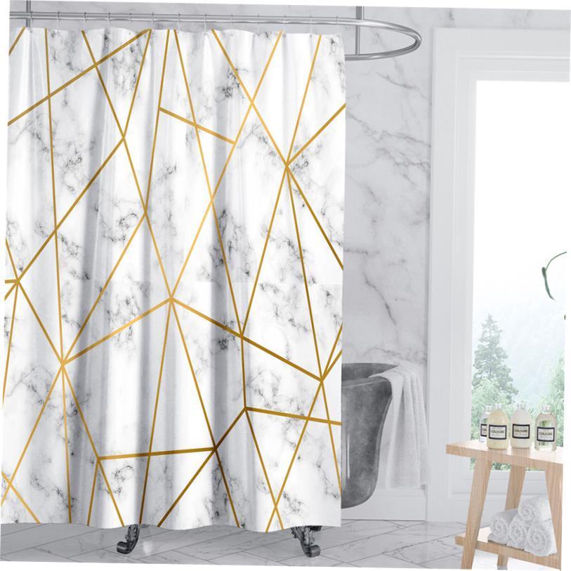 Modern Art Style Marble Luxury Shower Curtain Waterproof Hom