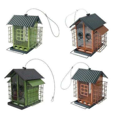 Bird Feeders for Outdoors Decorative with Roof Bird Feeders