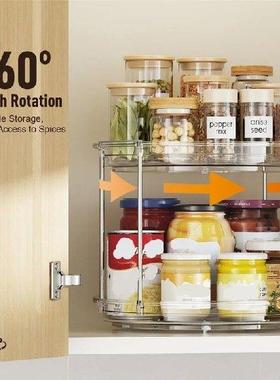 Emption!2 Tier Organizer, 9.25Inch Turntable For Cabinet,