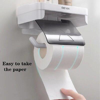 MENGNI-Wall Mount Toilet Paper Holder no Drill Bathroom
