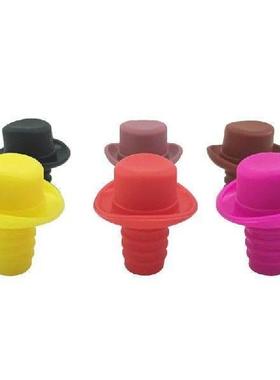 Creative Food Grade Silicone Bottle Stopper, Small Hat Wine