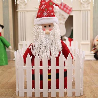 Christmas Tree Fence Christmas Scene Decoration Removable