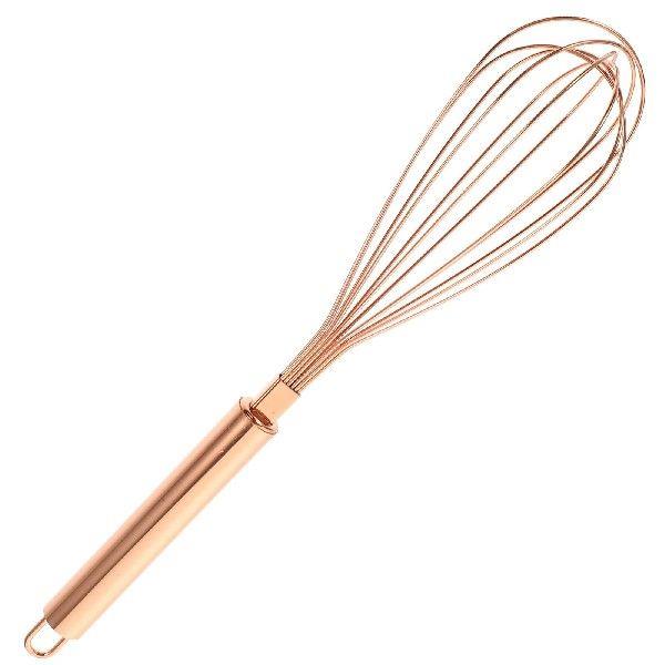 Egg Whisk Balloon Wire Stainless Steel Golden Manual Mini